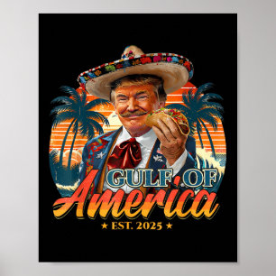 Poster Bandeira Americana G.2025 Do Golfo De Eua