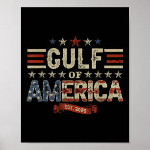 Poster Bandeira Americana G.2025 Do Golfo De Eua