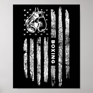 Poster Bandeira Americana Incomodada - Boxer Vintage Bo