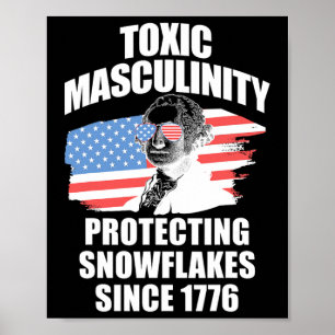 Poster Bandeira Americana Masculinidade Tóxica Republican
