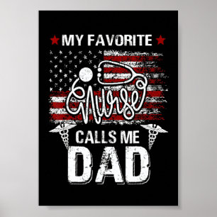 Poster Bandeira Americana Minha Enfermeira Favorita Me Ch