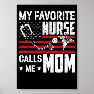 Poster Bandeira Americana Minha Enfermeira Favorita Me Ch