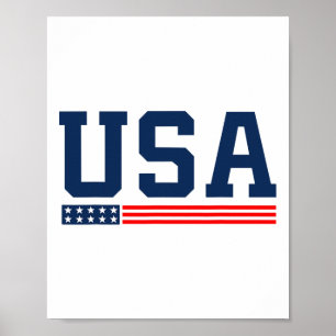 Poster Bandeira Americana No Dia 4 De Julho, Mulheres Ame