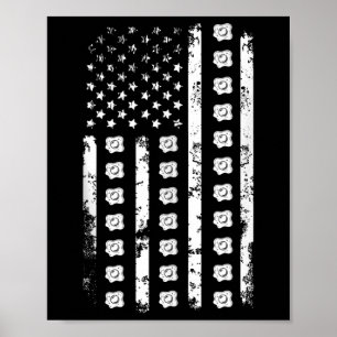 Poster Bandeira Americana Ovo Comida EUA Patriotismo Amor
