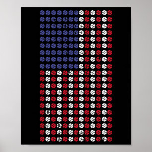Poster Bandeira Americana Patriota dos EUA Softll Legal P
