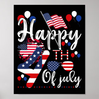 Poster Bandeira Americana Patriótica Alien Feliz 4 De Jul