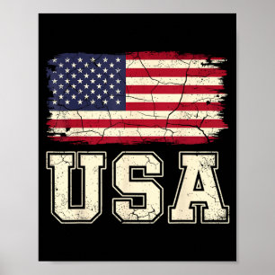 Poster Bandeira americana patriótica bandeira americana E