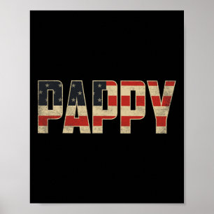 Poster Bandeira Americana Patriótica Negrita Pappy Dia do
