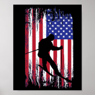 Poster Bandeira Americana Patriótica Presente Único de Ne