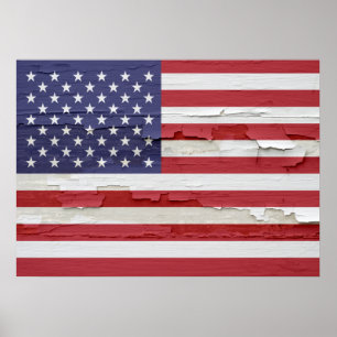 Poster Bandeira americana resistida