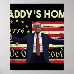 Poster Bandeira Americana Trump Casa do Papai Nós O Povo