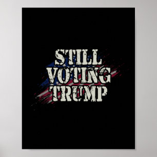 Poster Bandeira Americana Trump Shirt - Voto Condenado Fe