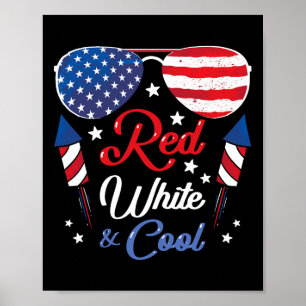 Poster Bandeira Americana Vintage Red White E Legal Patri