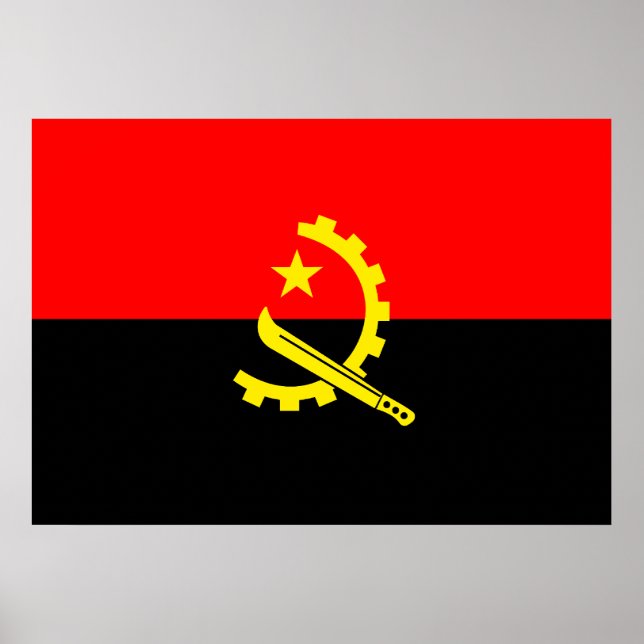 Pôster Bandeira Angola (Frente)