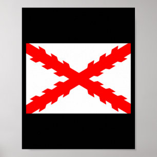 Poster Bandeira Antiga da Espanha Nova Ilustração Espanho