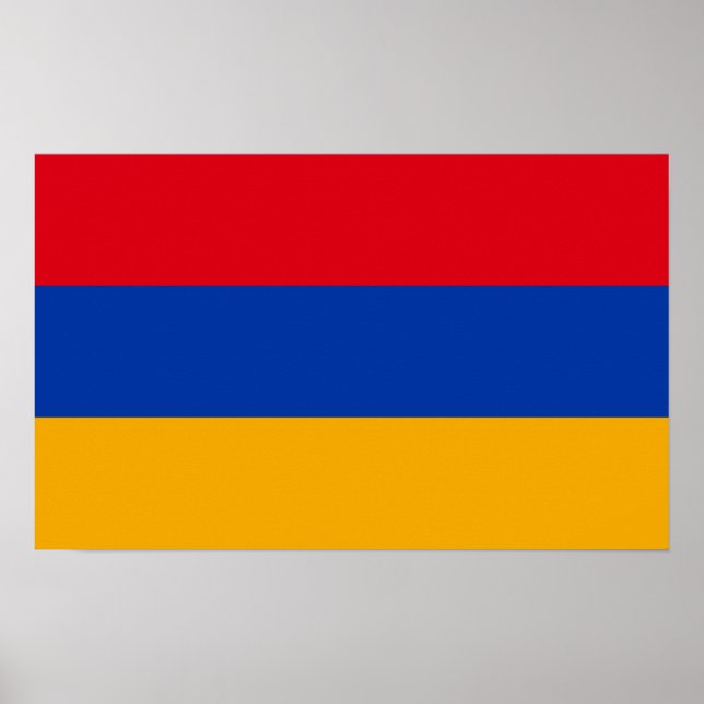 Poster Bandeira Armênio Patriótica (Frente)
