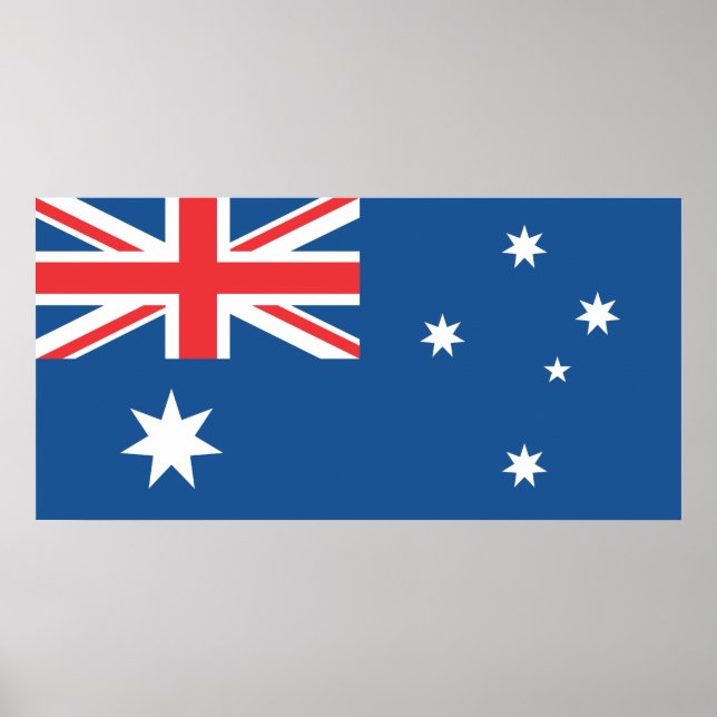 Pôster bandeira australiana (Frente)