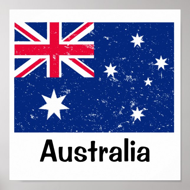 Poster Bandeira australiana (Frente)