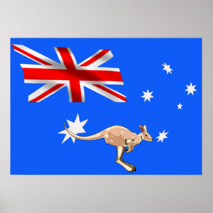Pôster bandeira australiana