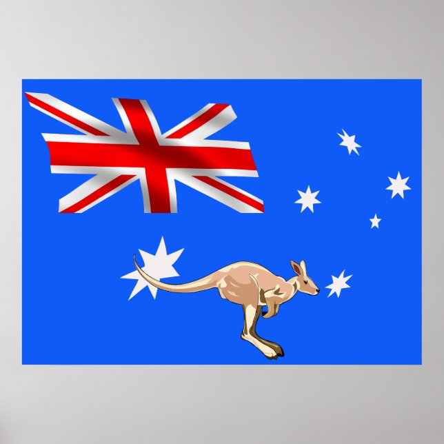 Pôster bandeira australiana (Frente)