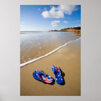 Bandeira Australiana Na Praia | Gales do Sul