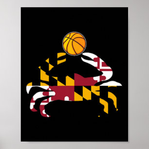 Poster Bandeira Azul-Caranguejo do Estado de Maryland com
