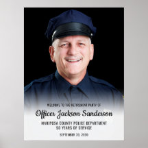 Bandeira Azul da Aposentadoria da Polícia Foto de 