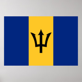 Poster Bandeira Barbadiana (Barbados) (Bajan)
