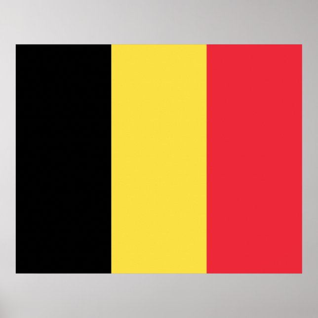 Poster Bandeira belga (Frente)