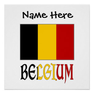 Pôster Bandeira Belga Personalizada 