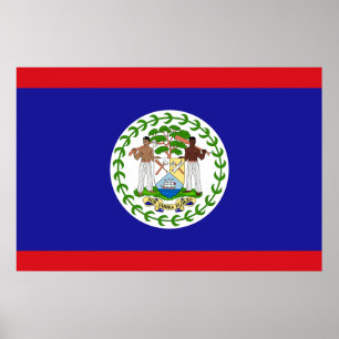 Poster Bandeira Belizana Patriótica