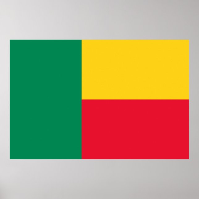 Poster Bandeira Benim Patriótica (Frente)