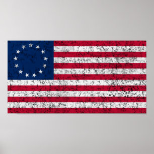 Poster Bandeira Betsy Ross Distante