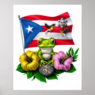 Poster Bandeira Boricua Porto Rico