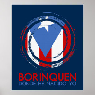 Pôster Bandeira Borinquen de Puerto Rico
