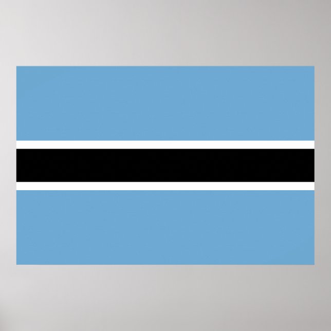 Poster Bandeira Botsuana (Botsuana) (Frente)