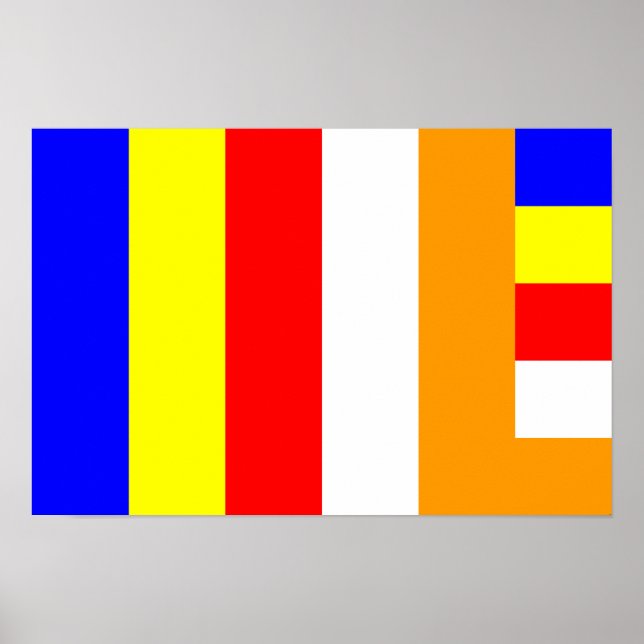 Poster Bandeira Budista (Frente)