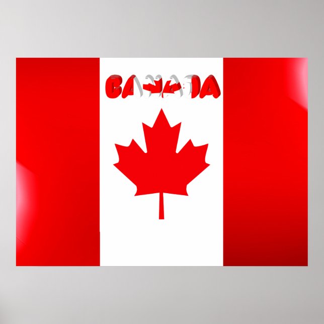 Poster bandeira canadense (Frente)