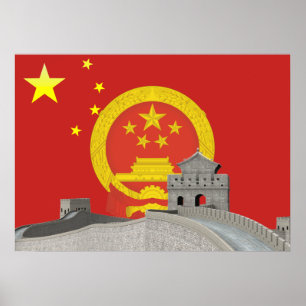 Pôster Bandeira chinesa