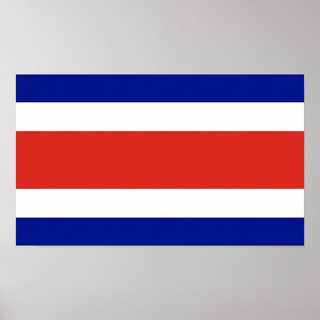 Poster Bandeira Civil da Costa Rica (Frente)