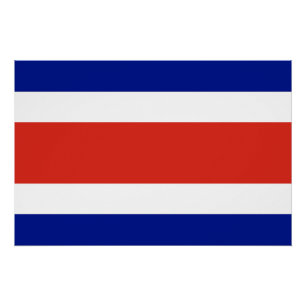 Pôster Bandeira Civil da Costa Rica