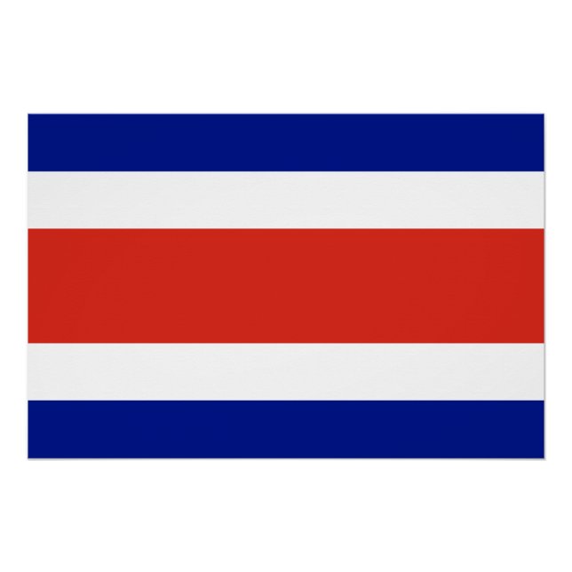 Pôster Bandeira Civil da Costa Rica (Frente)