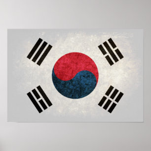 Poster Bandeira coreana sul