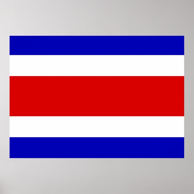 Pôster Bandeira Costa Rica (Frente)