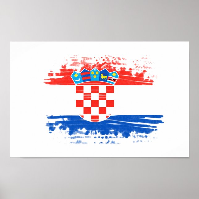 Poster Bandeira croata (Frente)