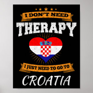 Poster Bandeira Croata I Presente de Férias na Croácia I