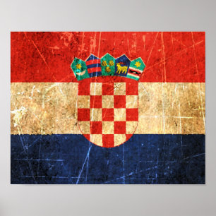 Pôster Bandeira croata venenosa e Vestida