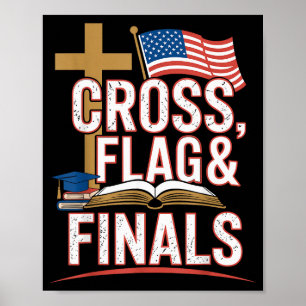 Poster Bandeira Cruzada e Christian Conservador Estudanti