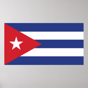 Poster Bandeira Cuba