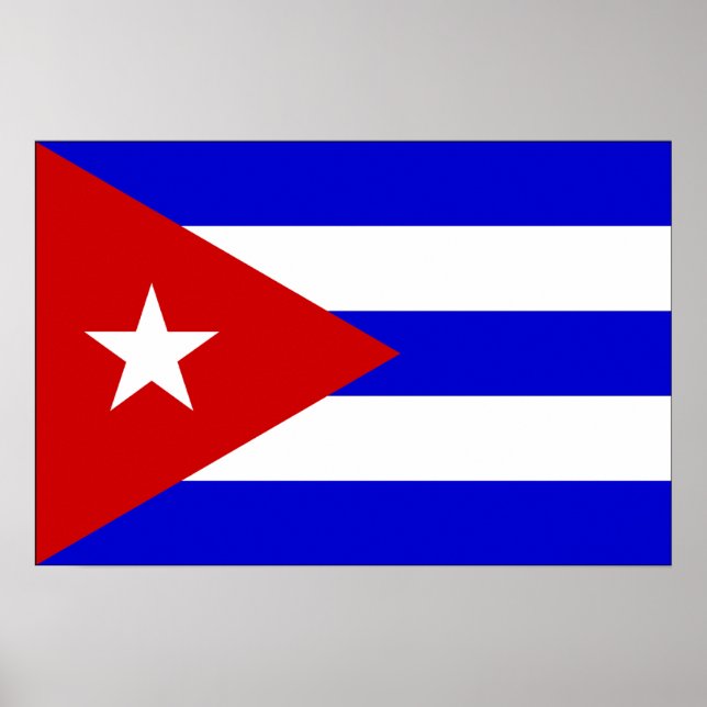 Pôster Bandeira Cuba (Frente)